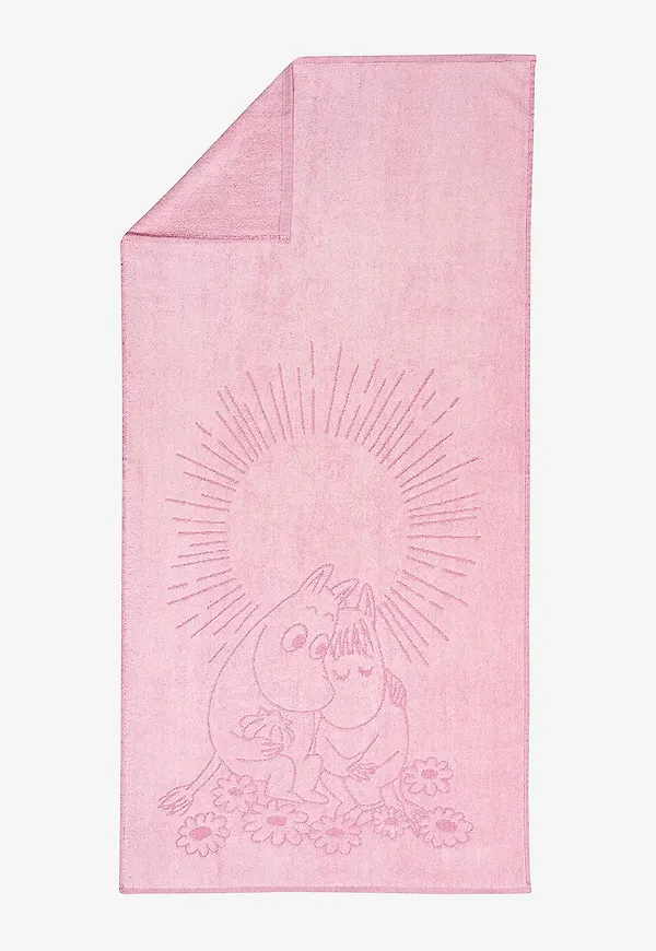 Rosa Moomin Arabia-badhandduk i härlig modell.