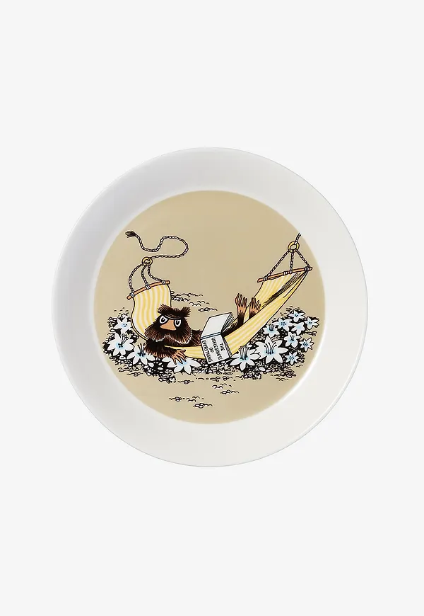 Beige Moomin Arabia-tallrik i otroligt snygg modell.
