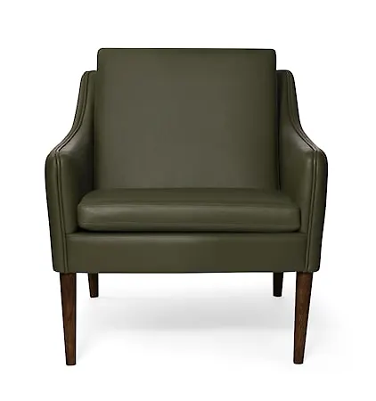 Klassisk läderfåtölj i grönt från Warm Nordic.