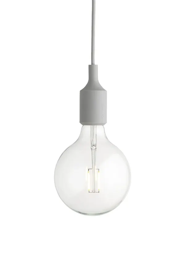 Grå Muuto-lampa i stilren modell.