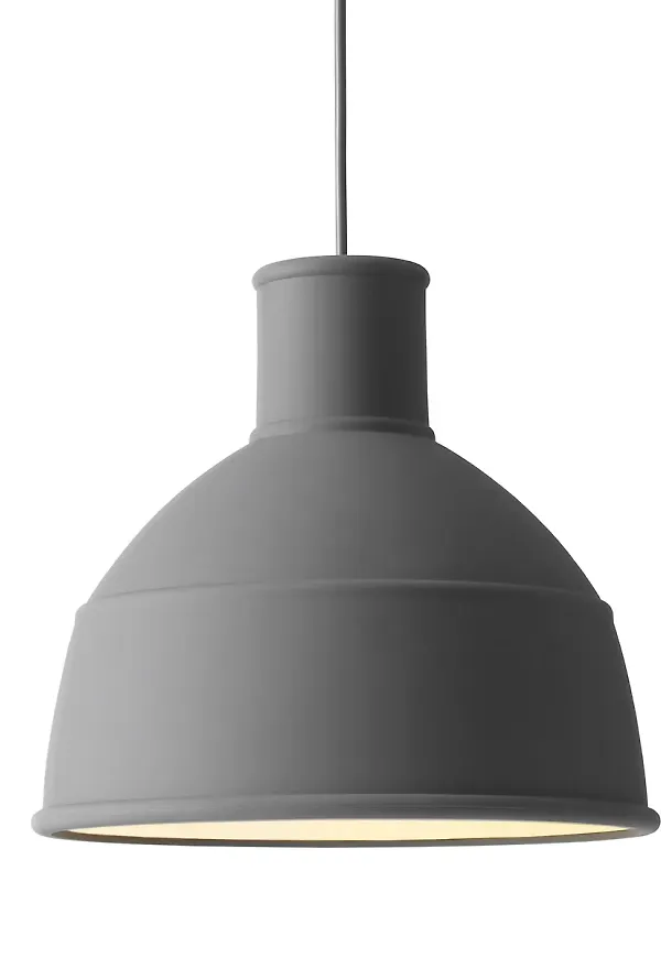 Fantastiskt snygg taklampa i grått från Muuto.
