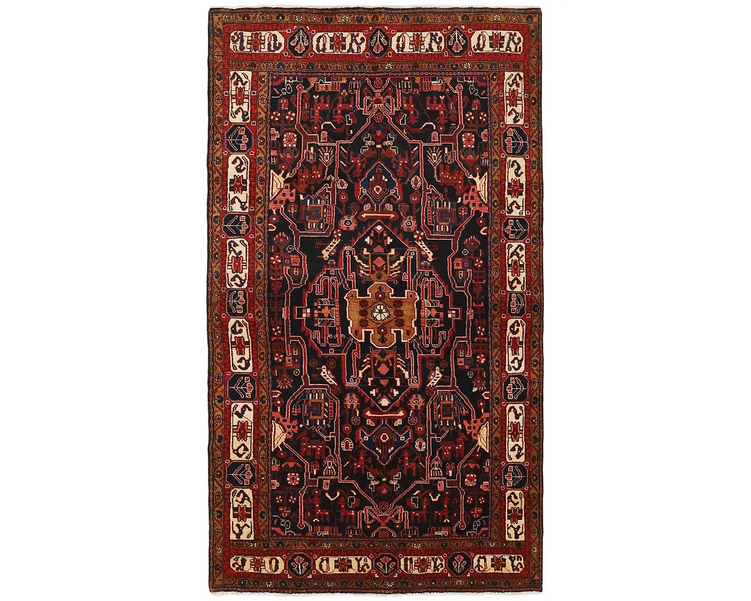 Blå Rezas-bomullsmatta i smickrande modell.