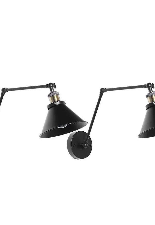 Modern sovrumslampa i svart färg gjord i järn.