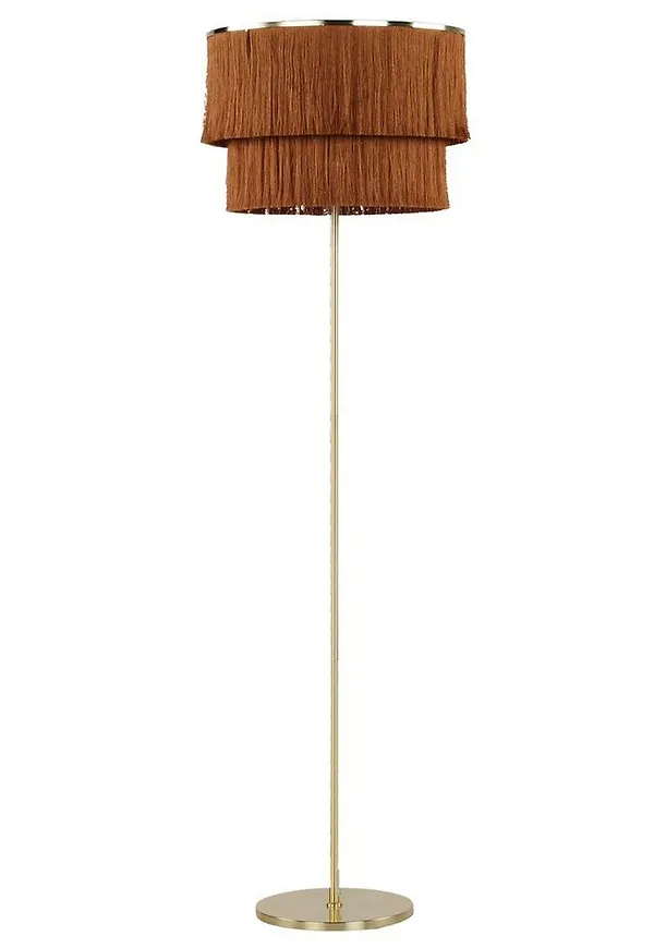 Jättesnygg glödlampa i brun färg gjord i järn.