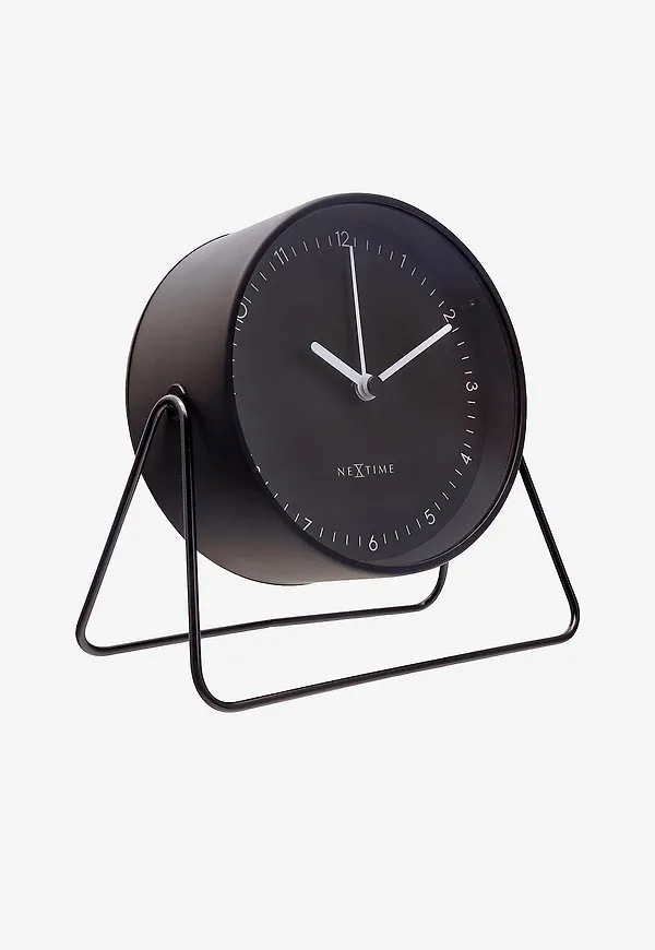 Svart NeXtime-väggklocka i jättefin modell.