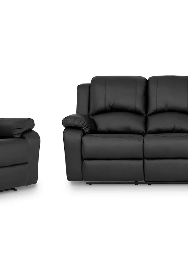Jättesnygg soffgrupp i svart från Comfort Living.