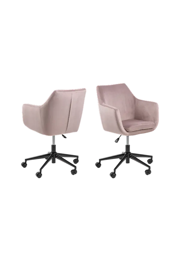 Rosa NORDFORM-kontorsstol i jättefin modell.