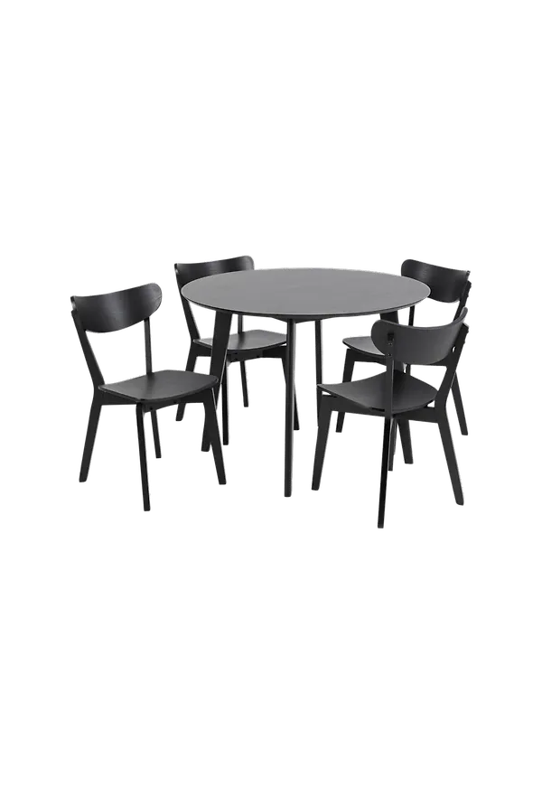 Svart NORDFORM-matbord i söt modell.