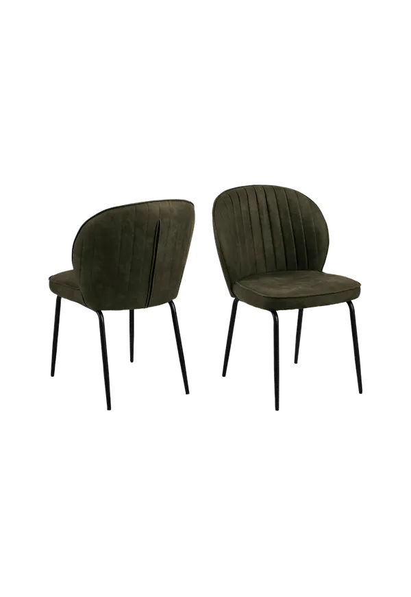 Olivgrön NORDFORM-matsalsstol i söt modell.