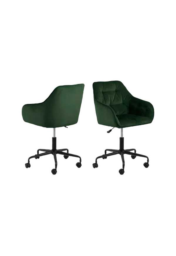 Stilriktig skrivbordsstol i skogsgrönt från NORDFORM.