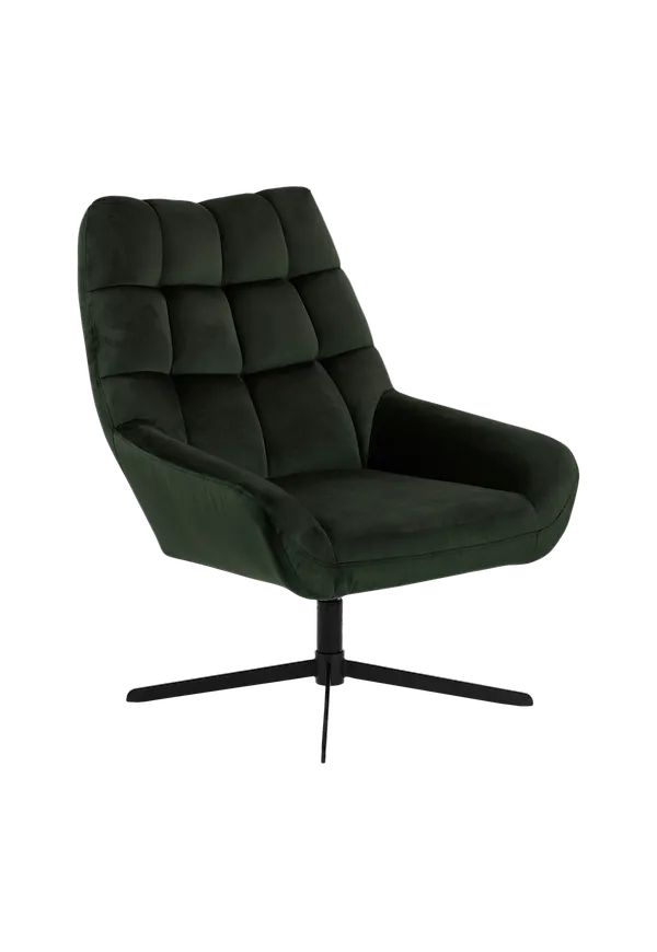 Mörkgrön NORDFORM-fåtölj i stilren modell.