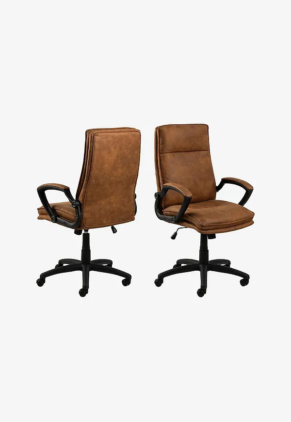 Brun NORDFORM-skrivbordsstol i komfortabel modell.