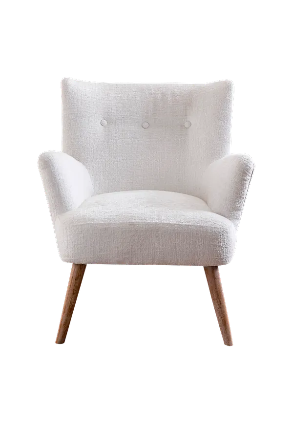 Vit Nordic Furniture Group-fåtölj i fantastiskt snygg modell.