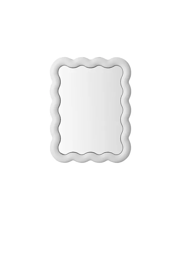 Vit Normann Copenhagen-spegel i klassisk modell.