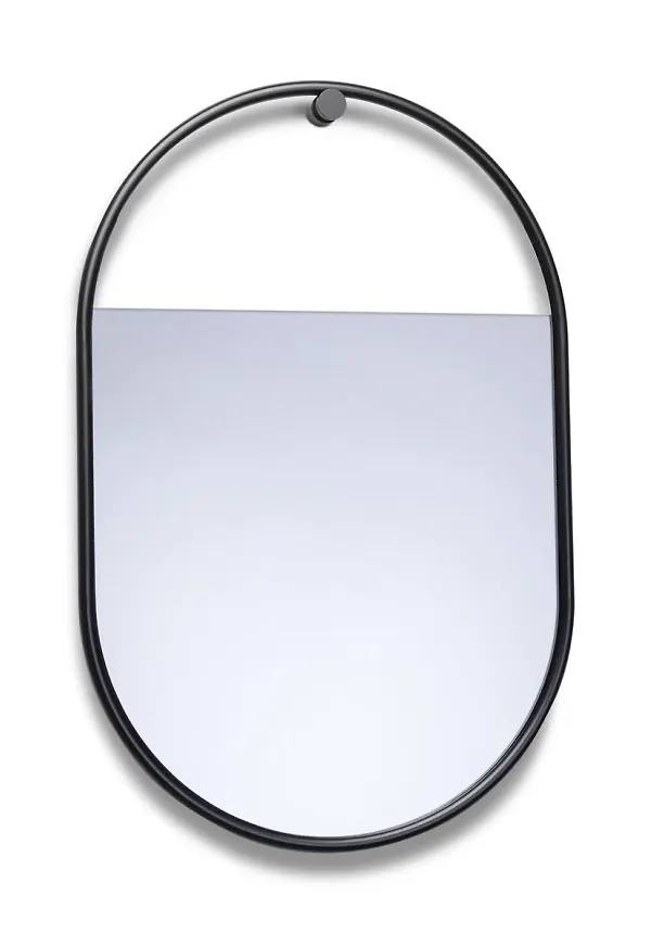 Svart Northern-väggspegel i moderiktig modell.