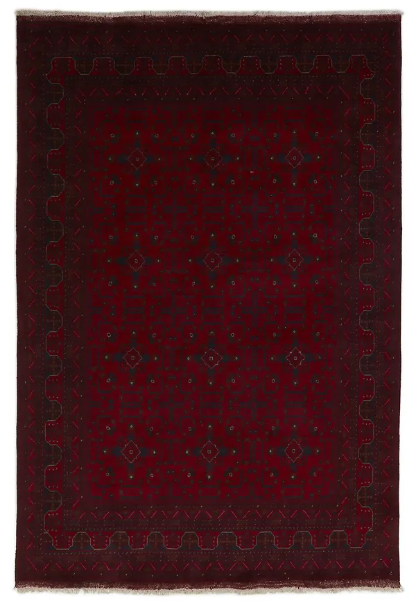 Mörkblå Rezas-ullmatta i komfortabel modell.