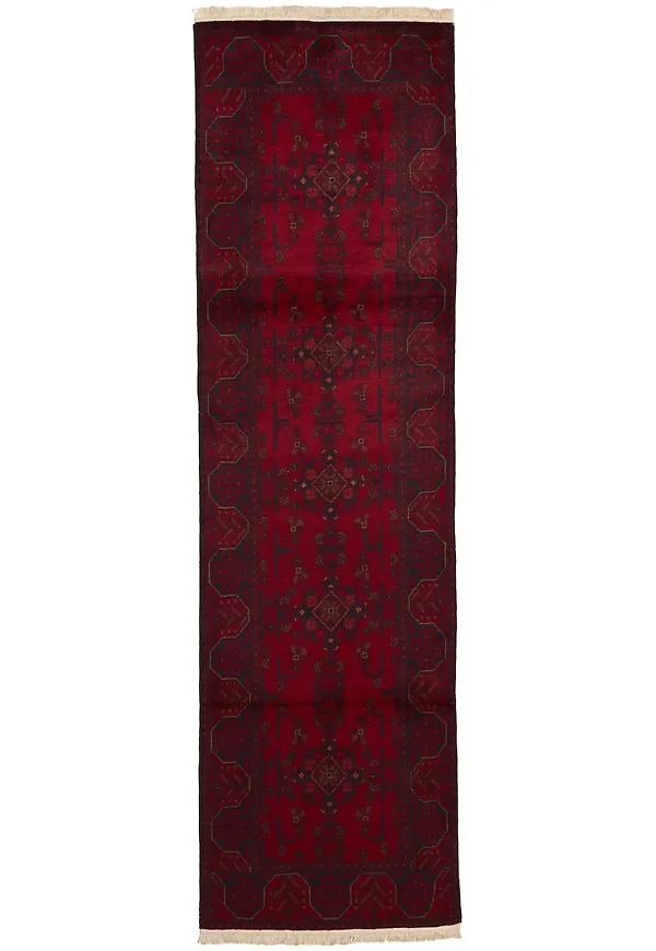 Fantastiskt snygg mörkblå ullmatta 2026 från Rezas.