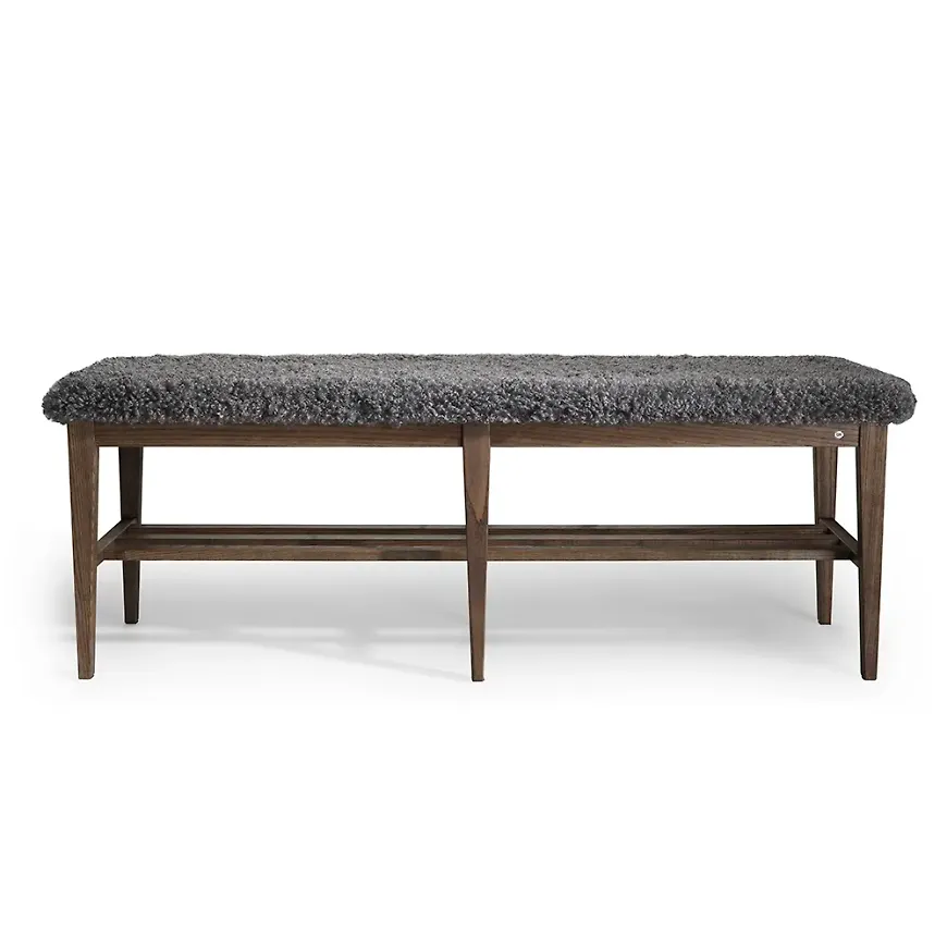 Grå Oscarssons Möbel-bänk i fantastiskt snygg modell.