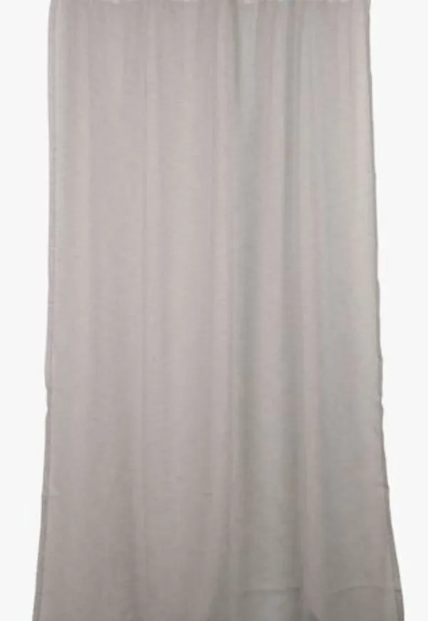 Grå hemtex-gardin i vacker modell.