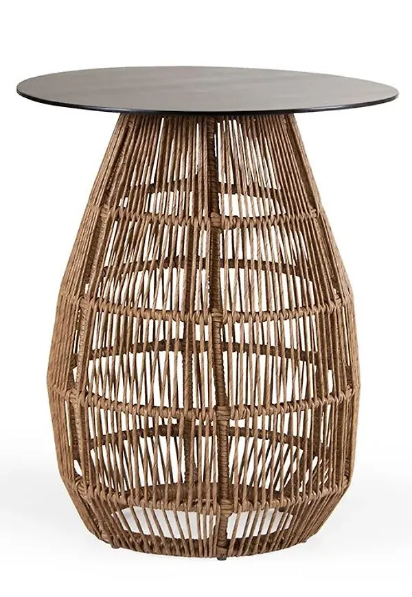 Moderiktig aluminiumbord i beiget från Brafab.