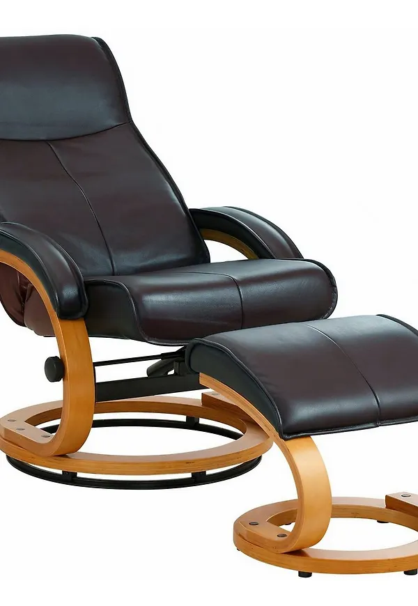 Stilren reclinerfåtölj i läder från Loft24.