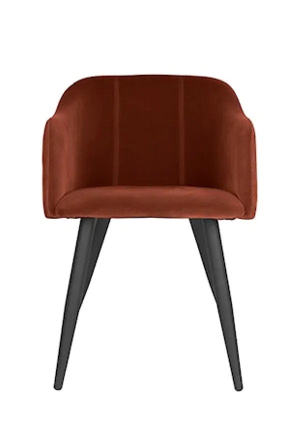 Röd Broste Copenhagen-matbordsstol i mysig modell.