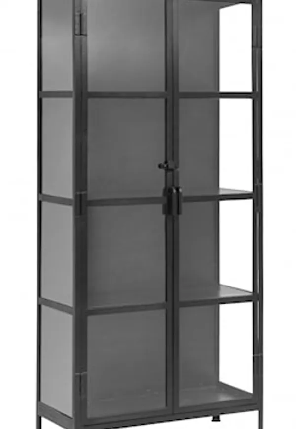 Komfortabel svart skåp i järn från Nordal.