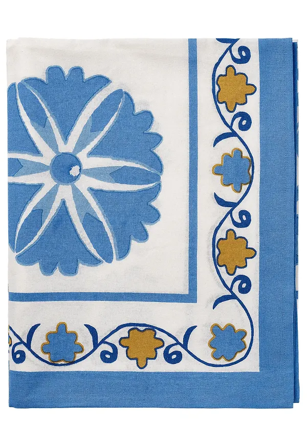 Mysig bordsduk i blått från PICK A POPPY.