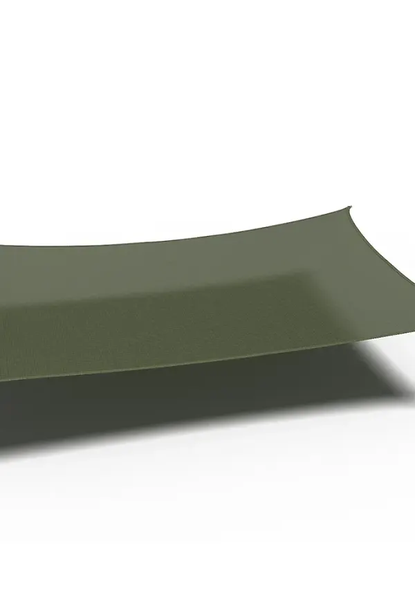 Moderiktig solsegel i grönt från Platinum Sun & Shade.