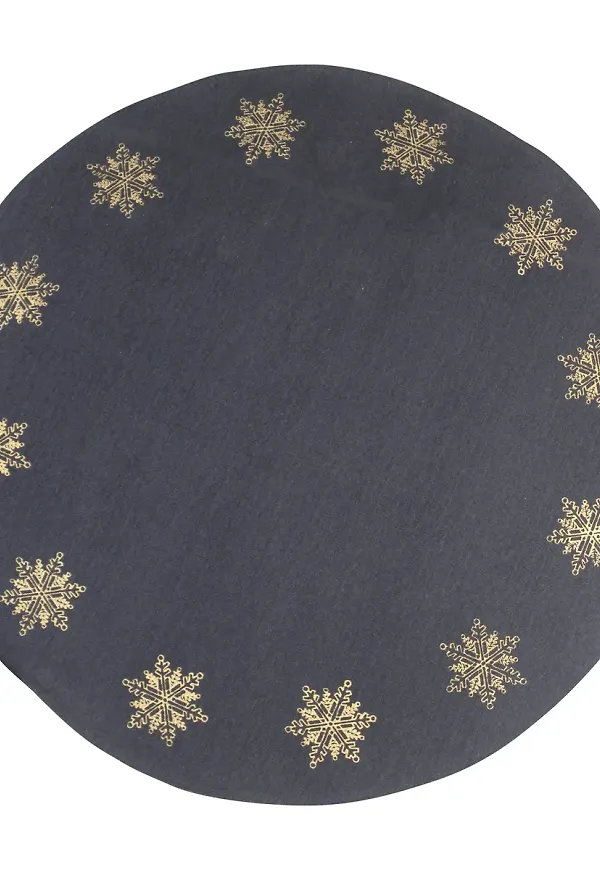 Klassisk julgransmatta i grått från Pluto Produkter.