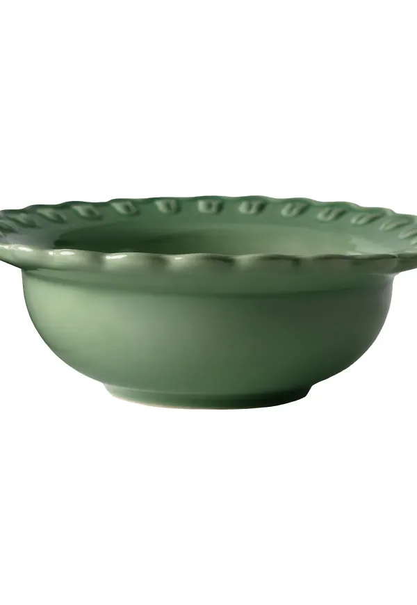 Grön PotteryJo-djup tallrik i cool modell.