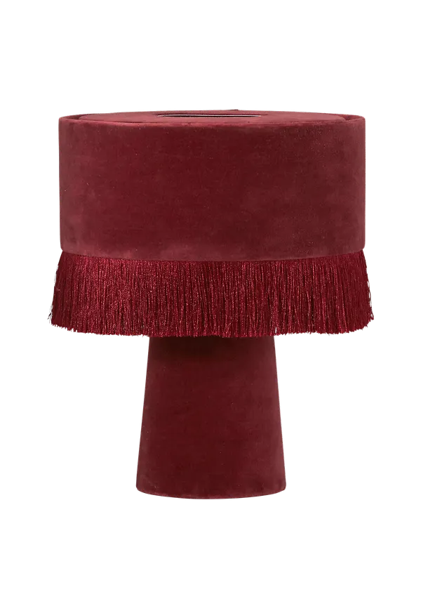 Fantastiskt fin bordslampa i vinrött från PR Home.