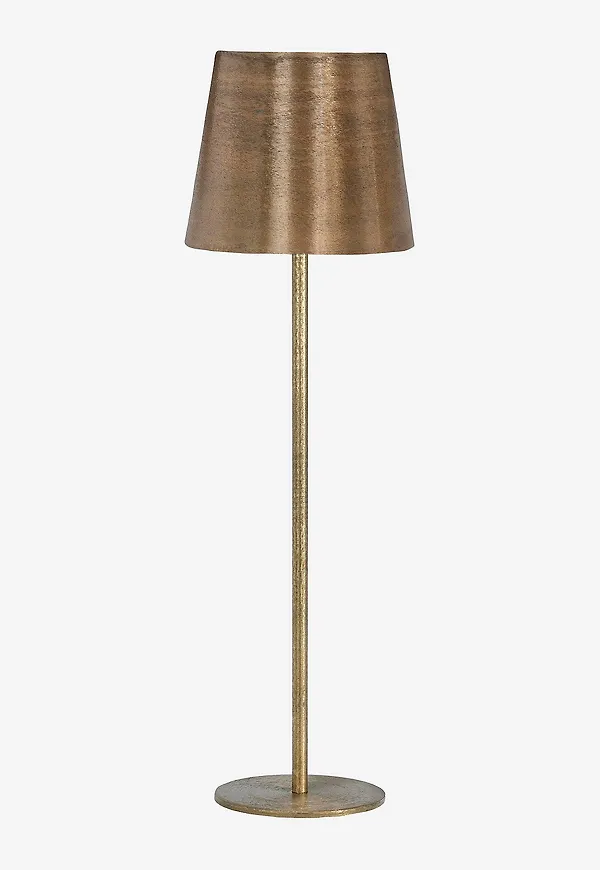 Moderiktig bordslampa i guld från PR Home.