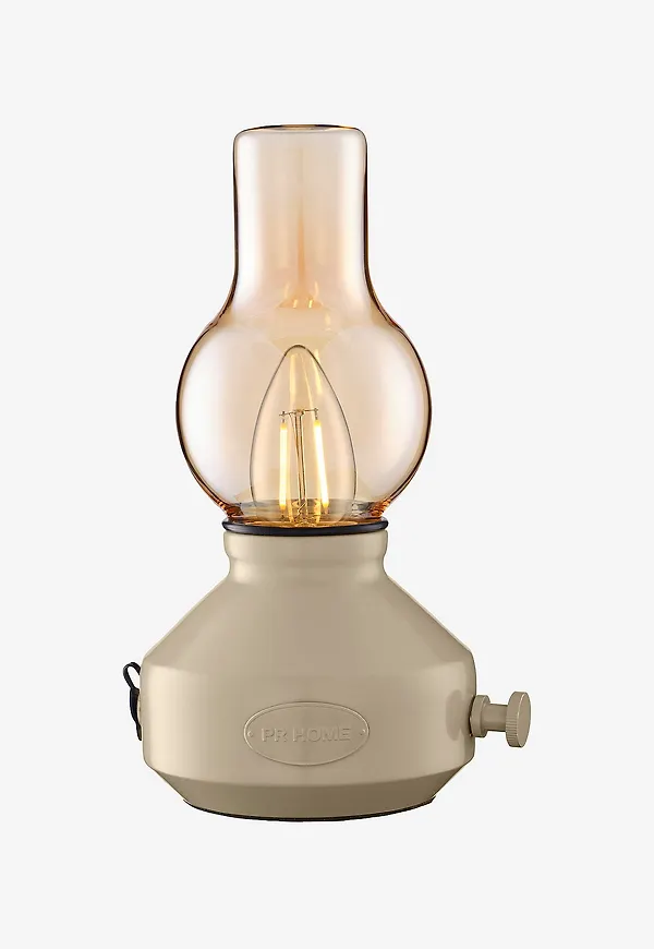 Beige PR Home-lampa i jättefin modell.