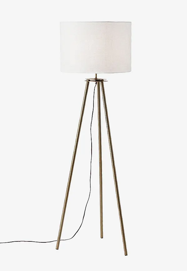 Otroligt fin pr home lampa i guld färg gjord i linne.