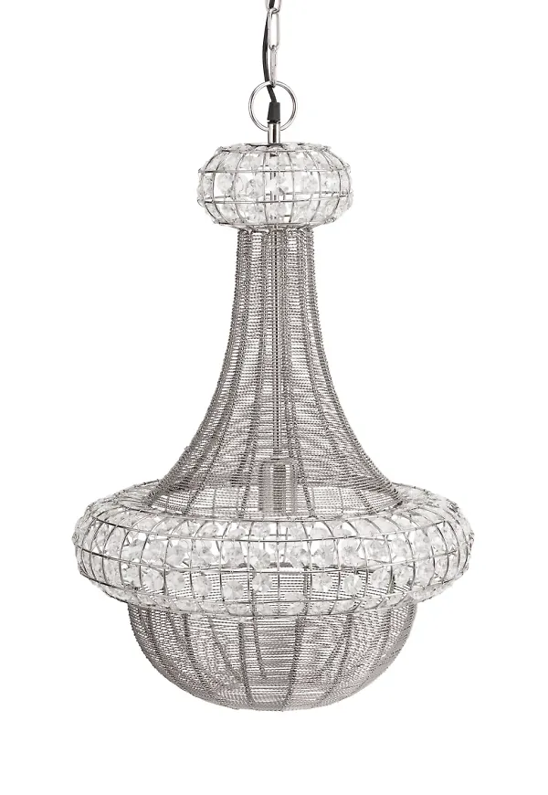 Stilriktig lampa i silverfärgade från PR Home.