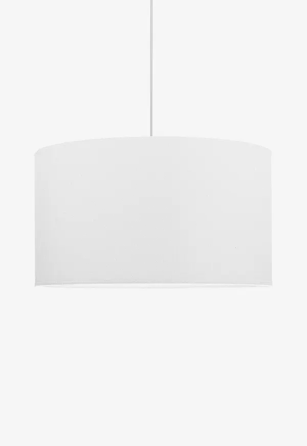 Riktigt trendig pr home lampa i vit färg gjord i linne.