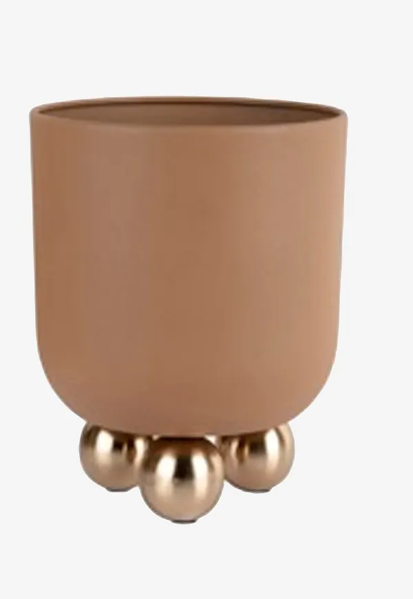 Modern växtkruka i brunt från Present Time.