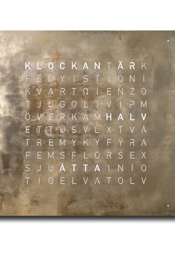 Komfortabel väggklocka i silver från Qlocktwo.