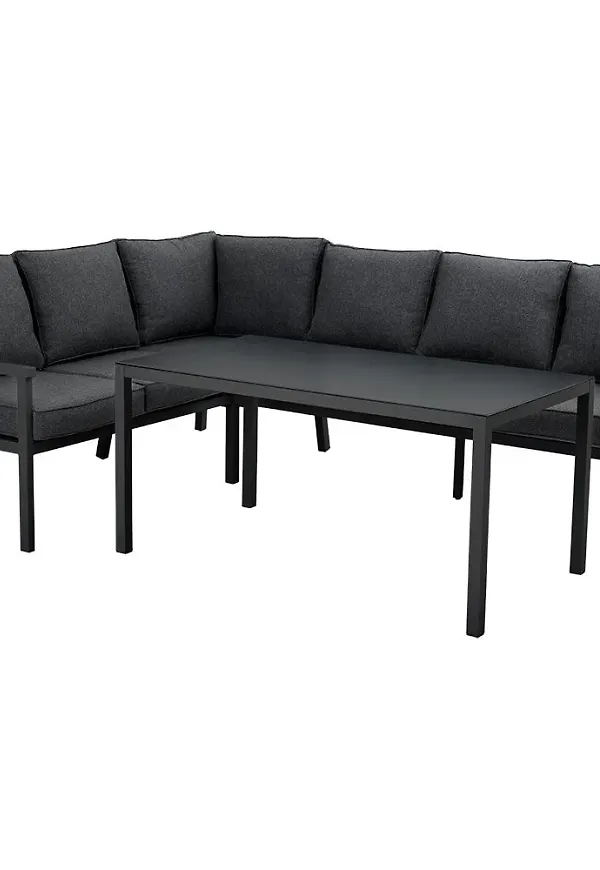 Vacker brafab stol i svart färg gjord i aluminium.