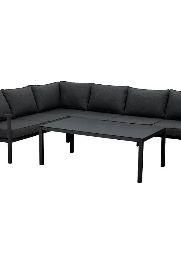 Snygg brafab stol i svart färg gjord i aluminium.