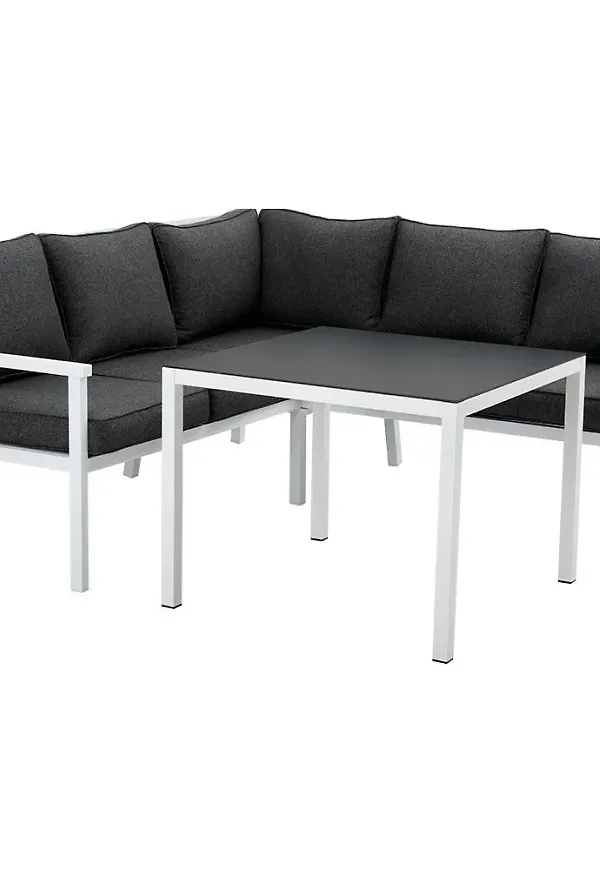 Fantastiskt snygg aluminiumkarmstol i vitt från Brafab.