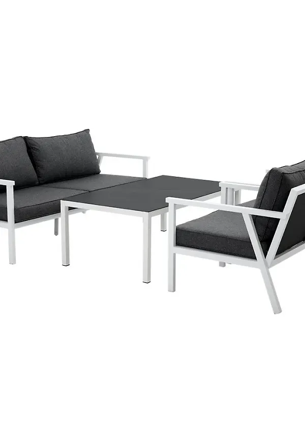 Riktigt trendig loungegrupp i aluminium från Brafab.