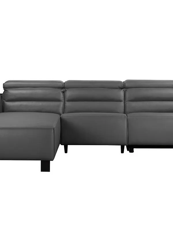 Grå Loft24-soffa i riktigt fin modell.
