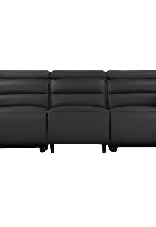 Riktigt fin lädersoffa i svart från Loft24.