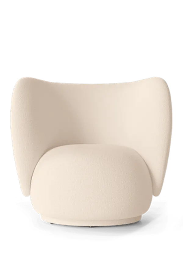 Otroligt snygg fåtölj i vitt från FERM LIVING.