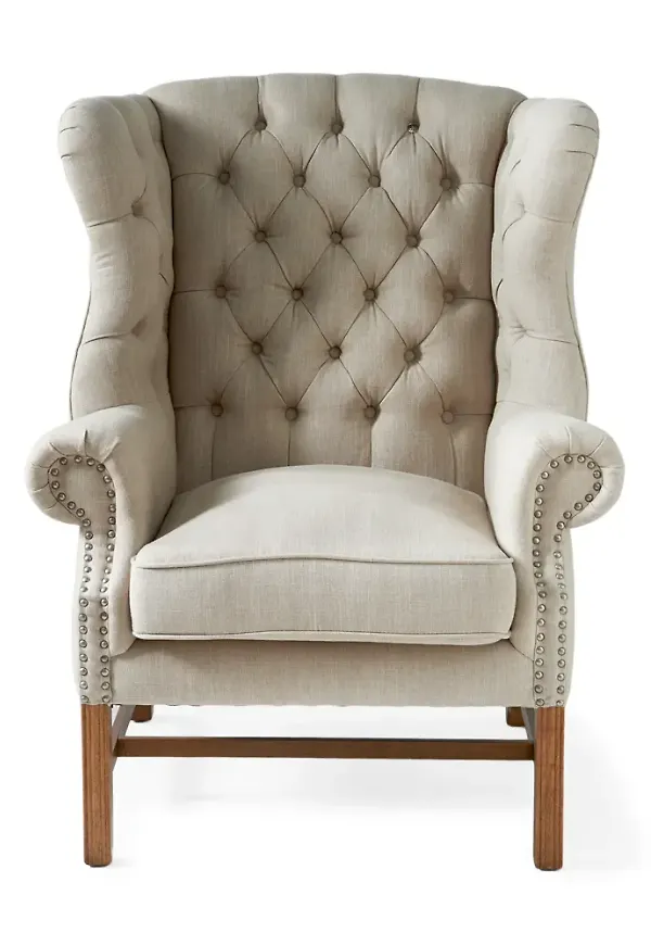 Fin öronlappsfåtölj 2025 från Riviera Maison.