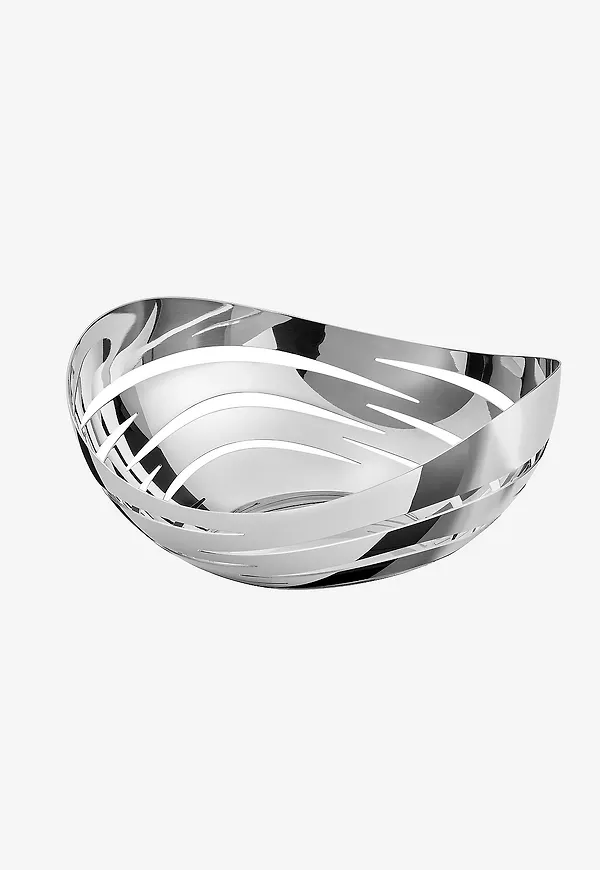 Fantastiskt snygg brödkorg i silver från Robert Welch.
