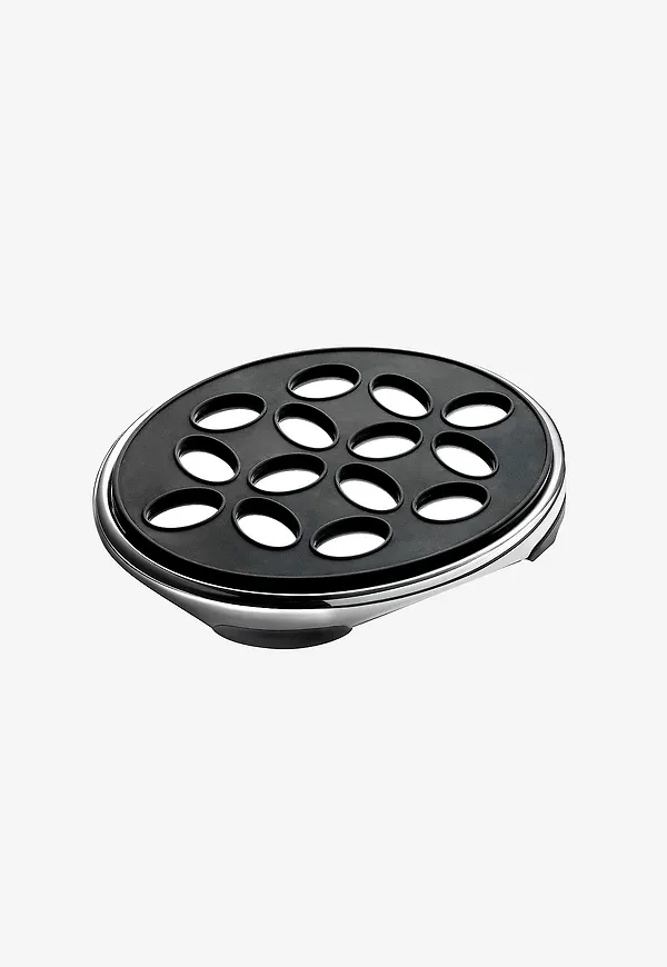 Klassisk grytunderlägg i silver från Robert Welch.