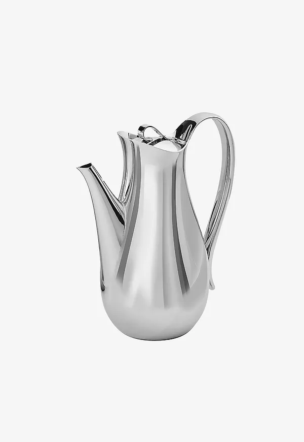 Ikonisk kaffekanna i silver från Robert Welch.